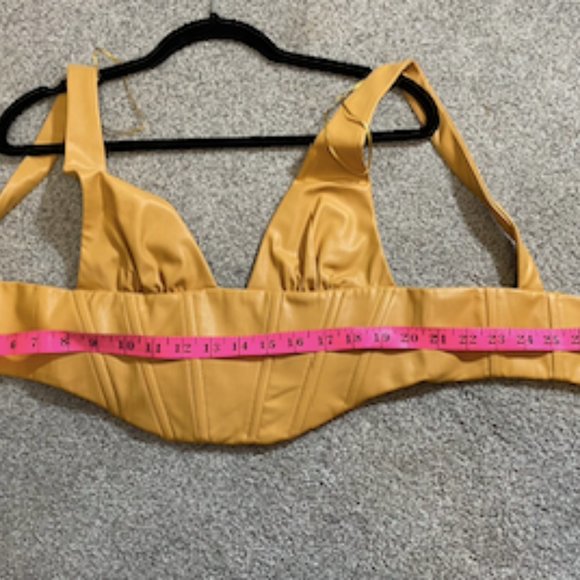 Zara - Corsetry faux leather top caramel - Picture 8 of 9